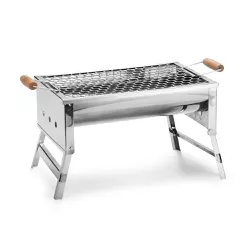 Churrasqueira Portátil Inox - N1 com Grelha Moeda - Líder - 1704 - Empório do Lazer