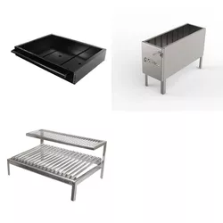 Kit Grillex Braseiro Ac e Firebox 2000 Inox Com Parrilla 6 Inox - Giragrill - 3507 - Empório do Lazer