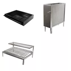 Kit Grillex Braseiro Ac e Firebox 2000 Pro Inox Com Parrilla 6 Inox - Giragrill - 3509 - Empório do Lazer