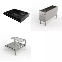 Kit Grillex Braseiro Ac e Firebox 2000 Inox Com Parrilla 4 Inox - Giragrill - 3505 - Empório do Lazer