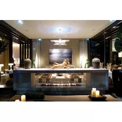 Kit Lareira 80cm a Gás com Controle Remoto com 01 Linha de Fogo - LCZ - 7088 - Empório do Lazer