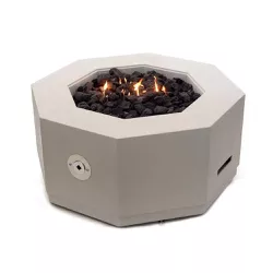 Lareira Fire Pit Á Gás Para Área Externa Octogon Cinza - K3 Imports - 7937 - Empório do Lazer