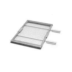 Grelha de Inox 304 Aramada Regulável com Abas 53/58,5cm - Jotas Grill - 2196 - Empório do Lazer