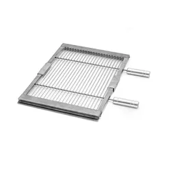 Grelha de Inox 304 Aramada Regulável com Abas 63/68,5cm - Jotas Grill - 2195 - Empório do Lazer