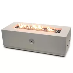 Lareira Fire Pit Á Gás Para Área Externa Santa Helena Base Cimentícia Cinza - K3 Imports - 5957 - Empório do Lazer