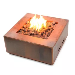 Lareira Fire Pit Á Gás Para Área Externa Tenerife Corten - K3 Imports - 7757 - Empório do Lazer