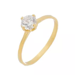Anel Solitário Em Ouro 18K 750 Com Pedra - ST06 - EMPORIUM DAS ALIANÇAS