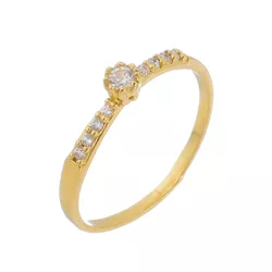 Anel Em Ouro 18K 750 Com Pedras - S1060 - EMPORIUM DAS ALIANÇAS