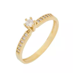 Anel Em Ouro 18K 750 Com Pedras - S1301 - EMPORIUM DAS ALIANÇAS