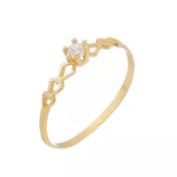 Anel Solitário Ouro 18K Com Pedra - ST40 - EMPORIUM DAS ALIANÇAS