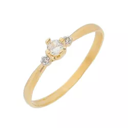 Anel Solitário Em Ouro 18K 750 Com Pedra - ST50 - EMPORIUM DAS ALIANÇAS
