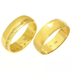 Alianças de casamento e noivado em ouro 18k 750 tr... - EMPORIUM DAS ALIANÇAS