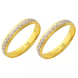 Alianças de casamento e noivado em ouro 18k 750 Tr... - EMPORIUM DAS ALIANÇAS