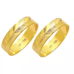 Alianças de casamento e noivado diamantada em ouro... - EMPORIUM DAS ALIANÇAS