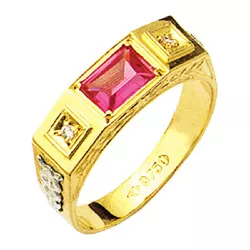 Anel de Formatura com pedra de diamantes em Ouro 1... - EMPORIUM DAS ALIANÇAS