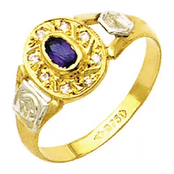 Anel de Formatura com diamantes em Ouro 18k - ANF... - EMPORIUM DAS ALIANÇAS