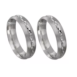 Alianças de compromisso em prata 950 modelo diaman... - EMPORIUM DAS ALIANÇAS
