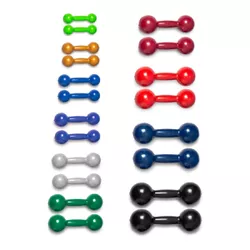Kit Halteres De 1 A 10kg Emborrachados 10 Pares - Equipamentos Line Fitness
