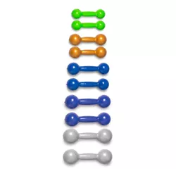 Kit Halteres De 1 A 5kg Emborrachados 5 Pares - Equipamentos Line Fitness