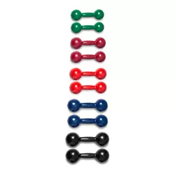 Kit Halteres De 6 A 10kg Emborrachados 5 Pares - Equipamentos Line Fitness