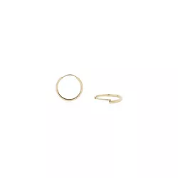 Brinco Infantil De Ouro 18k Slim Argola - 101541 - Fábrica do Ouro ®️