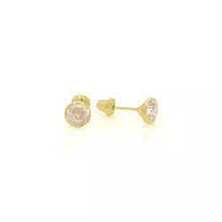Brinco Masculino Individual De Ouro 18k Áurea 3,0m... - Desejo de Prata ®️
