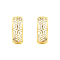 Brinco De Ouro 18k Meia Argola Lumiere P - 103652 - Fábrica do Ouro ®️