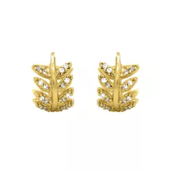 Brinco De Ouro 18k Ramo com Zircônias - 103742 - Fábrica do Ouro ®️