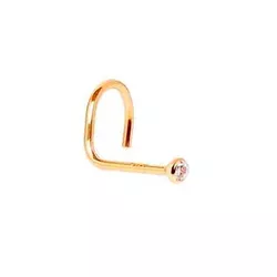 Piercing De Nariz De Ouro 18k Zircônia - 100541 - Fábrica do Ouro ®️