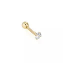 Piercing De Orelha Ou Tragus De Ouro 18k Bolinha e... - Fábrica do Ouro ®️