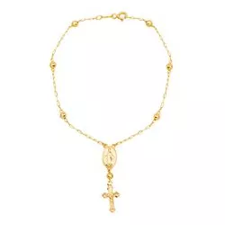 Pulseira De Ouro 18k Terço De Mão Com 17cm - 10075... - Desejo de Prata ®️
