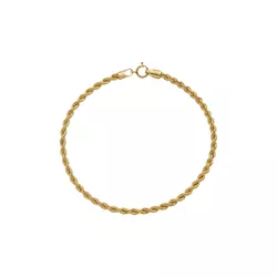Pulseira De Ouro 18k Corda De 2,3mm Com 19cm - 101... - Desejo de Prata ®️