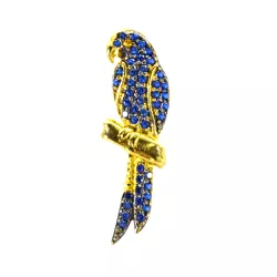Pingente De Ouro 18k Arara Azul Com 25mm - 101157 - Fábrica do Ouro ®️