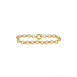 Pulseira De Ouro 18k Português De 6,8mm Com 19cm -... - Fábrica do Ouro ®️