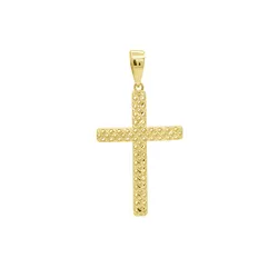 Pingente De Ouro 18k Cruz Diamantada M - 103294 - Fábrica do Ouro ®️