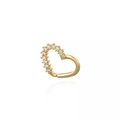 Piercing De Orelha Ou Tragus De Ouro 18k Coração d... - Fábrica do Ouro ®️