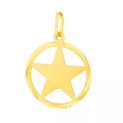 Pingente De Ouro 18k Pentagrama De 20mm - 101109 - Fábrica do Ouro ®️