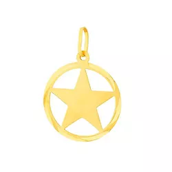 Pingente De Ouro 18k Pentagrama De 15mm - 101156 - Fábrica do Ouro ®️