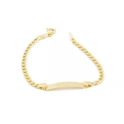 Pulseira Infantil De Ouro 18k Groumet De 2,5mm Com... - Desejo de Prata ®️