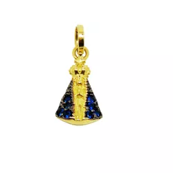Pingente De Ouro 18k Nossa Senhora Da Aparecida Co... - Desejo de Prata ®️