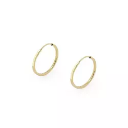 Brinco De Ouro 18k Slim Argola Redonda PP - 102866 - Fábrica do Ouro ®️
