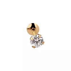 Brinco Masculino Individual De Ouro 18k Zircônia D... - Fábrica do Ouro ®️