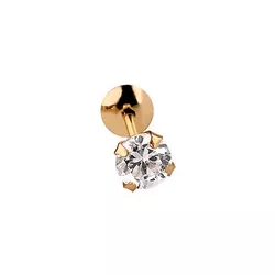 Brinco Masculino Individual De Ouro 18k Zircônia D... - Fábrica do Ouro ®️