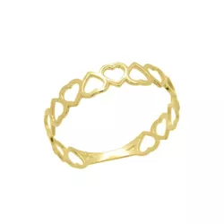 Anel de Ouro 18k Cheio de Amor - 103366 - Fábrica do Ouro ®️