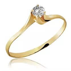 Anel De Ouro 18k Solitário Com Zircônia De 2,5 Mil... - Fábrica do Ouro ®️