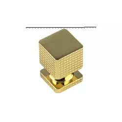 PUXADOR BOTÃO MYKINES UNIFURO 21x21mm - DOURADO BR... - Fechacom