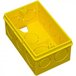 Caixa de PAREDE 4X2 PVC FORTLEV AMARELO - FEDERZONI CASA & CONSTRUÇÃO