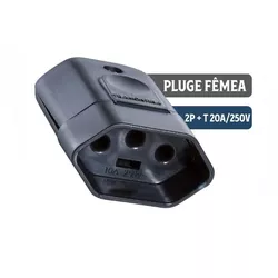PINO FEMEA 2P+T 20A TRAM PTO 57403/055 - FEDERZONI CASA & CONSTRUÇÃO