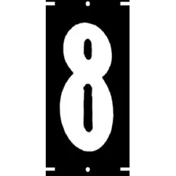NUMERO PVC 8 PRETO - FEDERZONI CASA & CONSTRUÇÃO