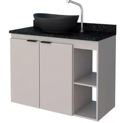 Toucador ASTER 80 NUDE C/ GRAN PRETO - Cozimax - FEDERZONI CASA & CONSTRUÇÃO